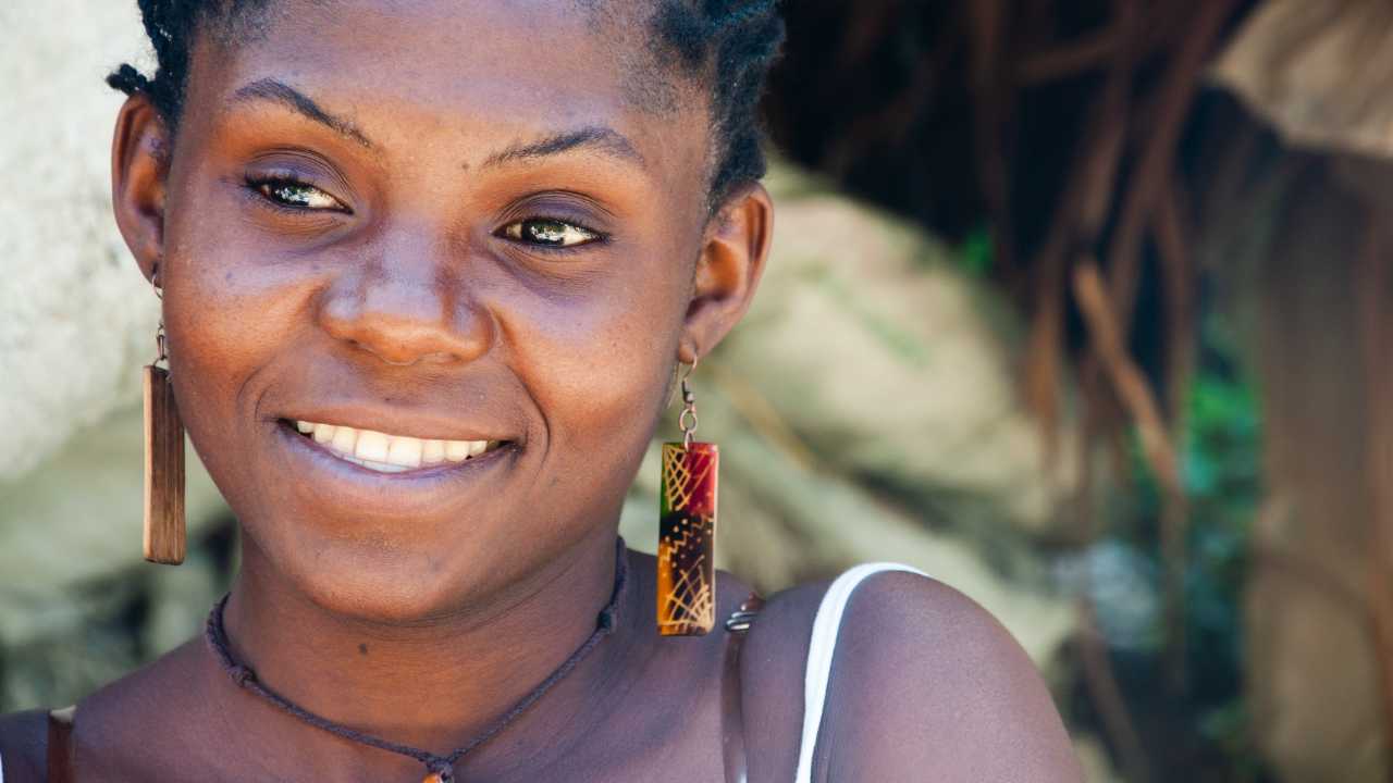 a close up of a woman's face